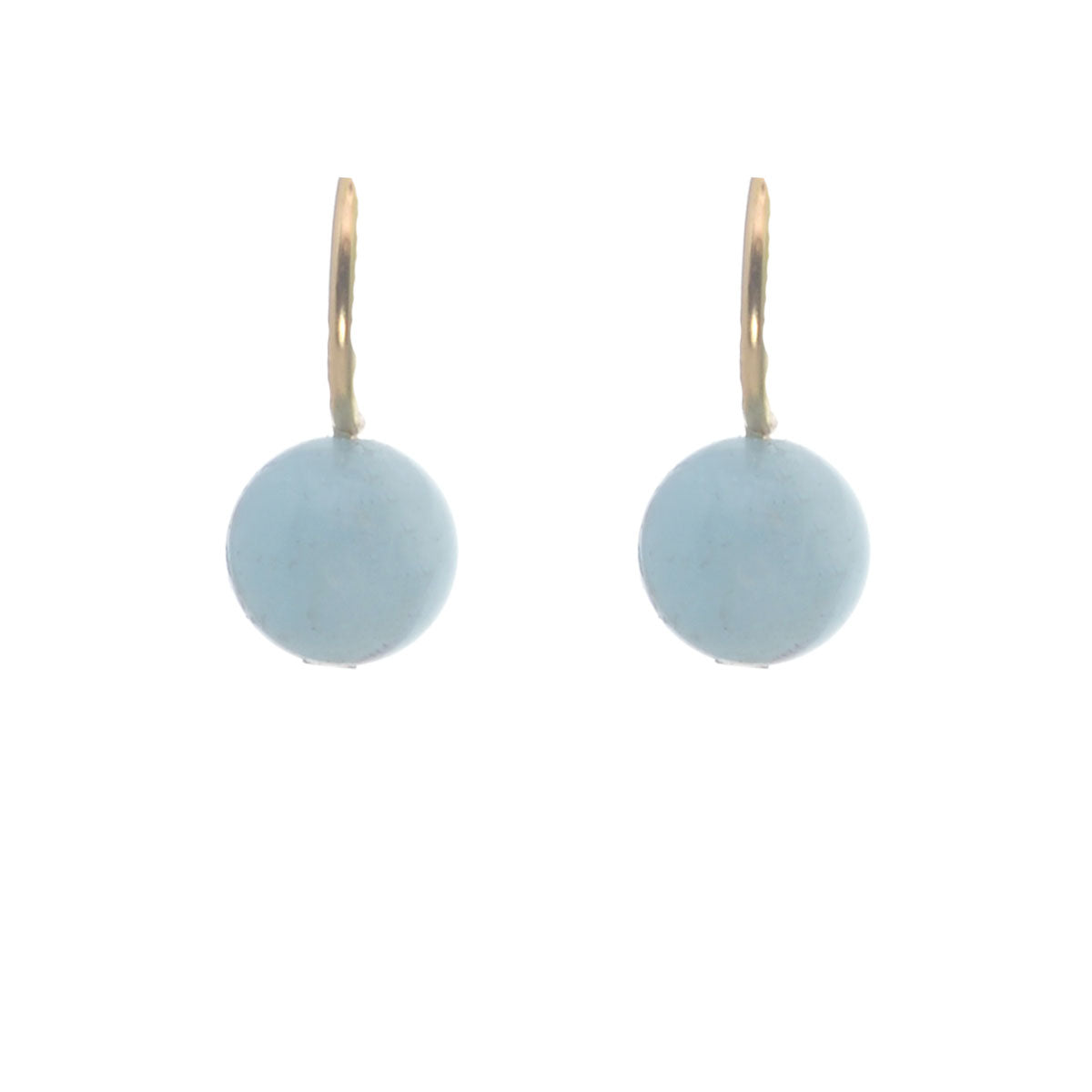 Mini Candy Hooplet Earrings Aquamarine