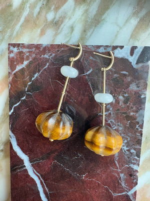 Swingers Hooplet Earrings Moonstone Tigers EYe