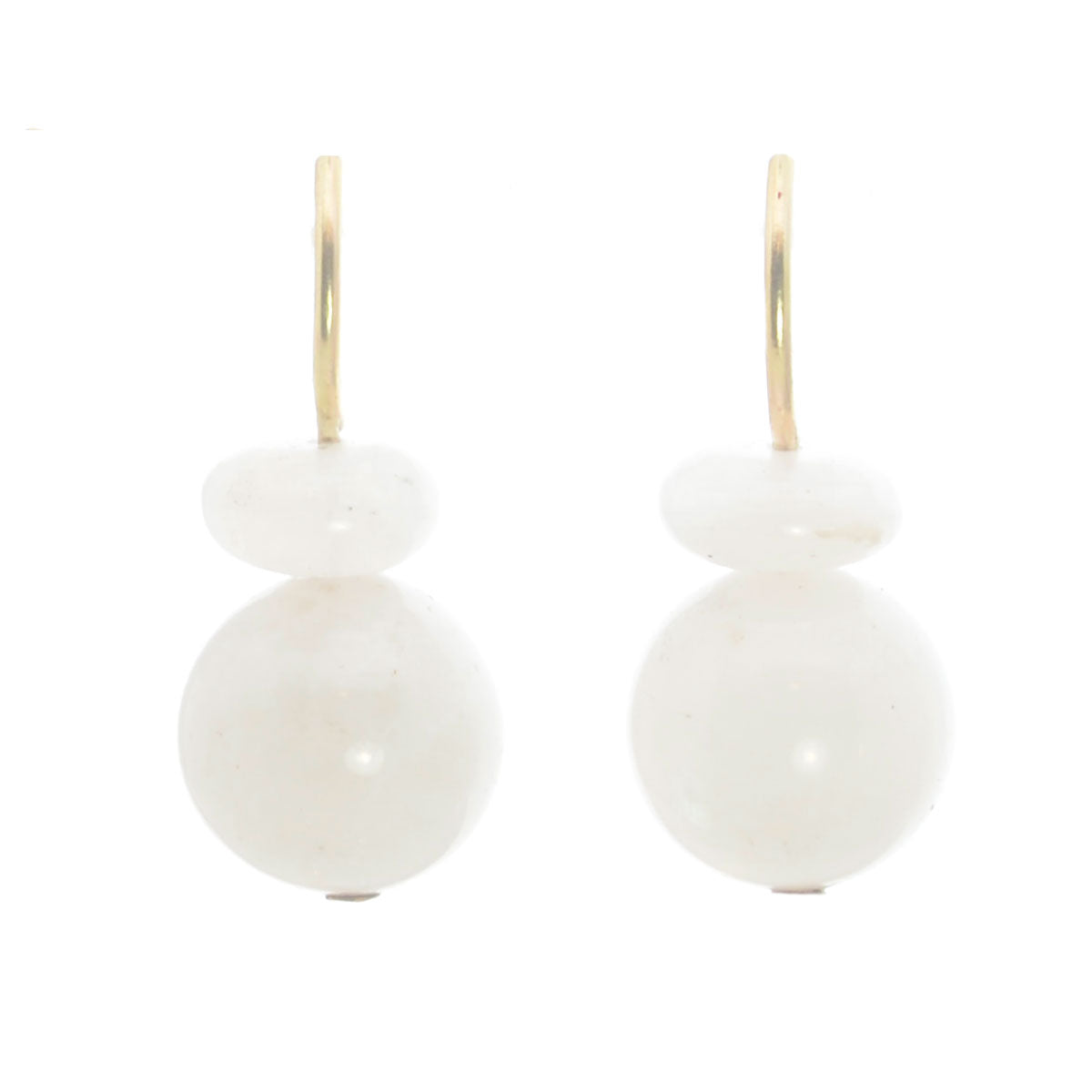 Pom Pom Hooplet Earrings Moonstone