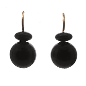 Pom Pom Hooplet Earrings Onyx