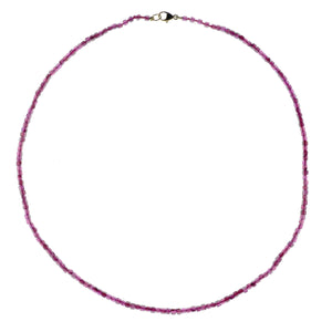 Moody Micro Necklace - Purple Garnet