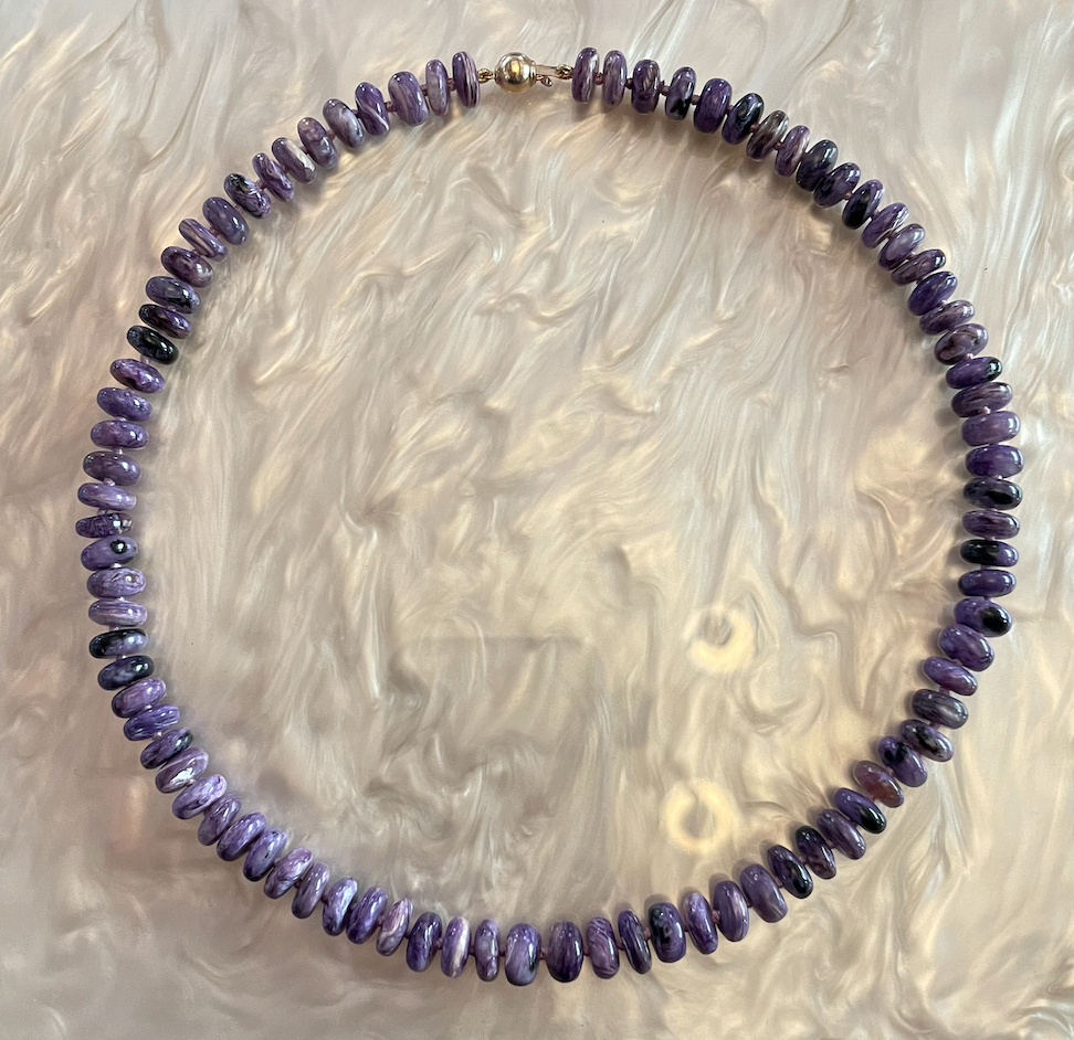 Beaded Large Charoite Necklace
