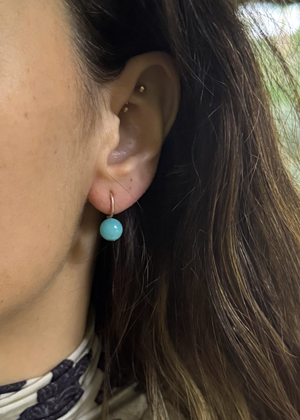 Mini Candy Hooplet Earrings Amazonite