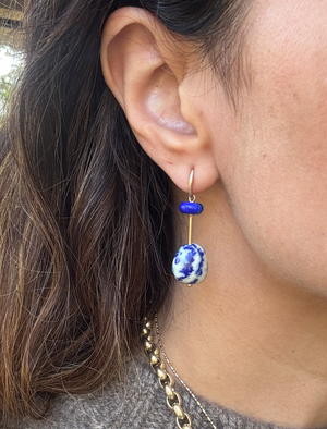 Swingers Hooplet Earrings Lapis