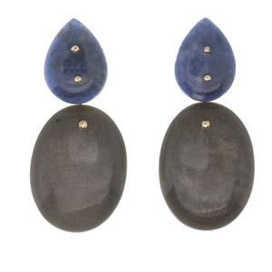 Mobile Earrings Sodalite Golden Obsidian