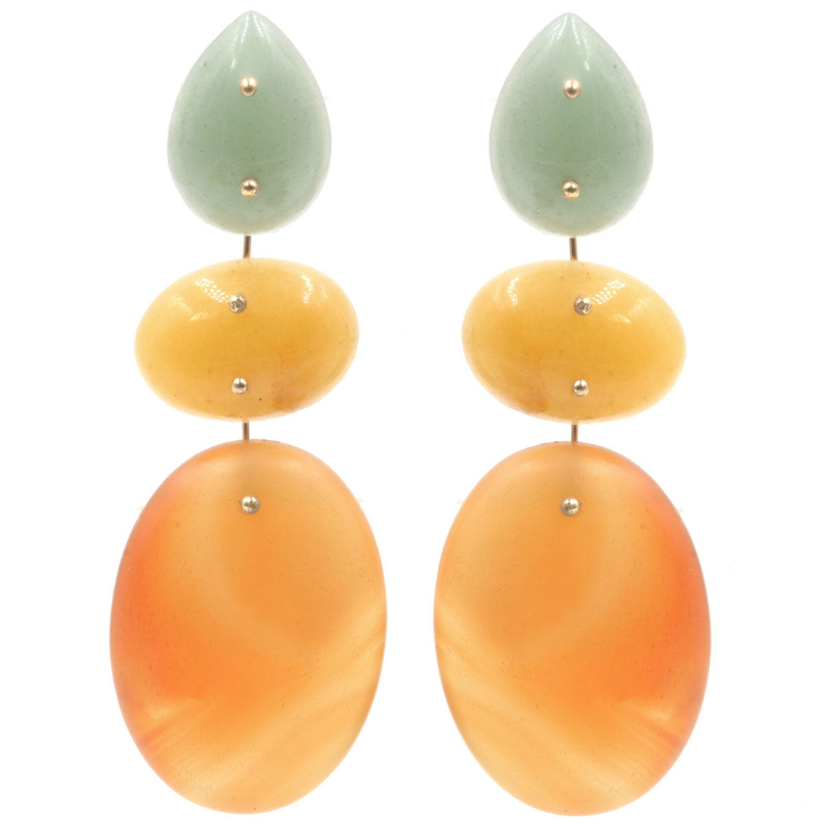 Mobile Earrings Aventurine, Jasper, Carnelian