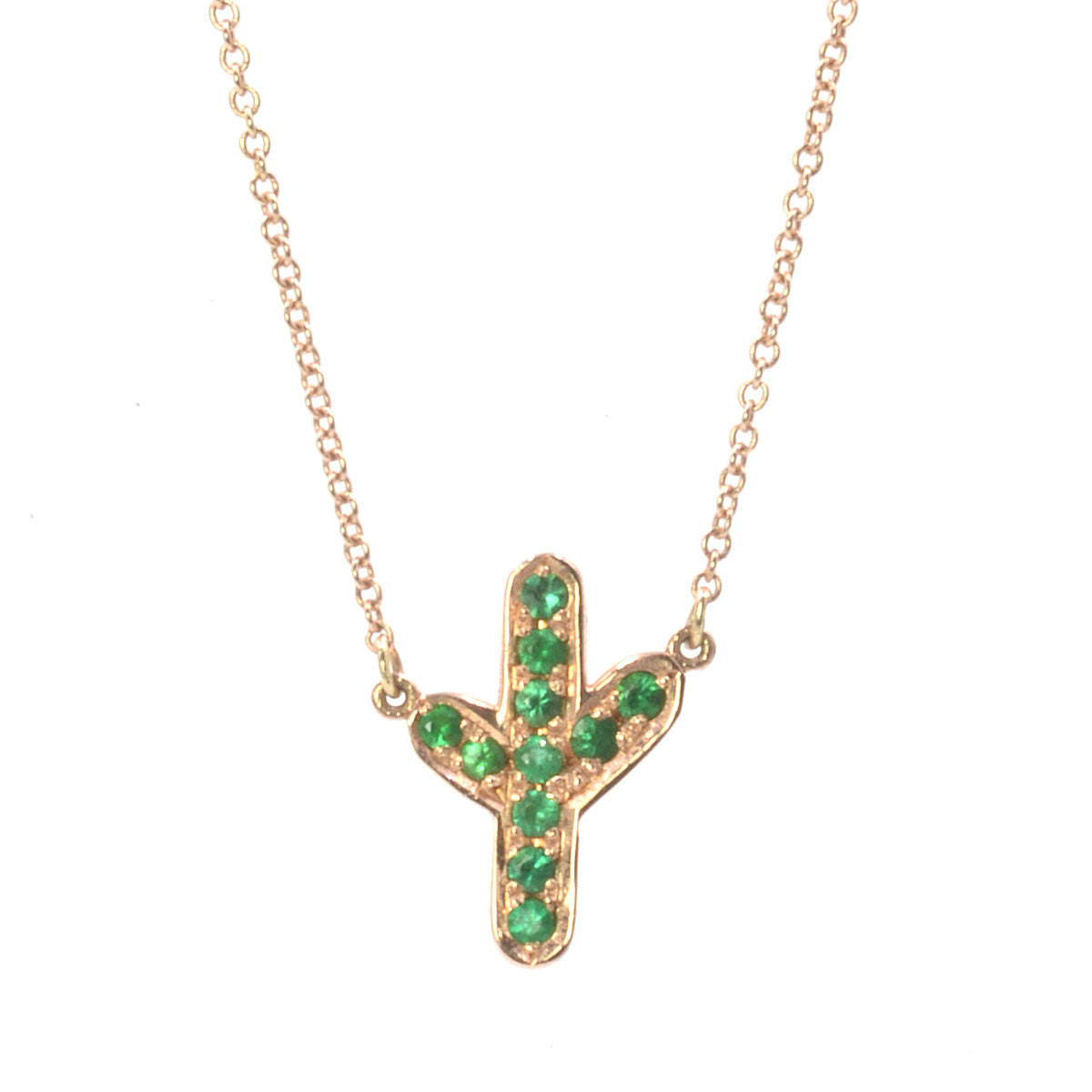 Emerald Cactus Necklace