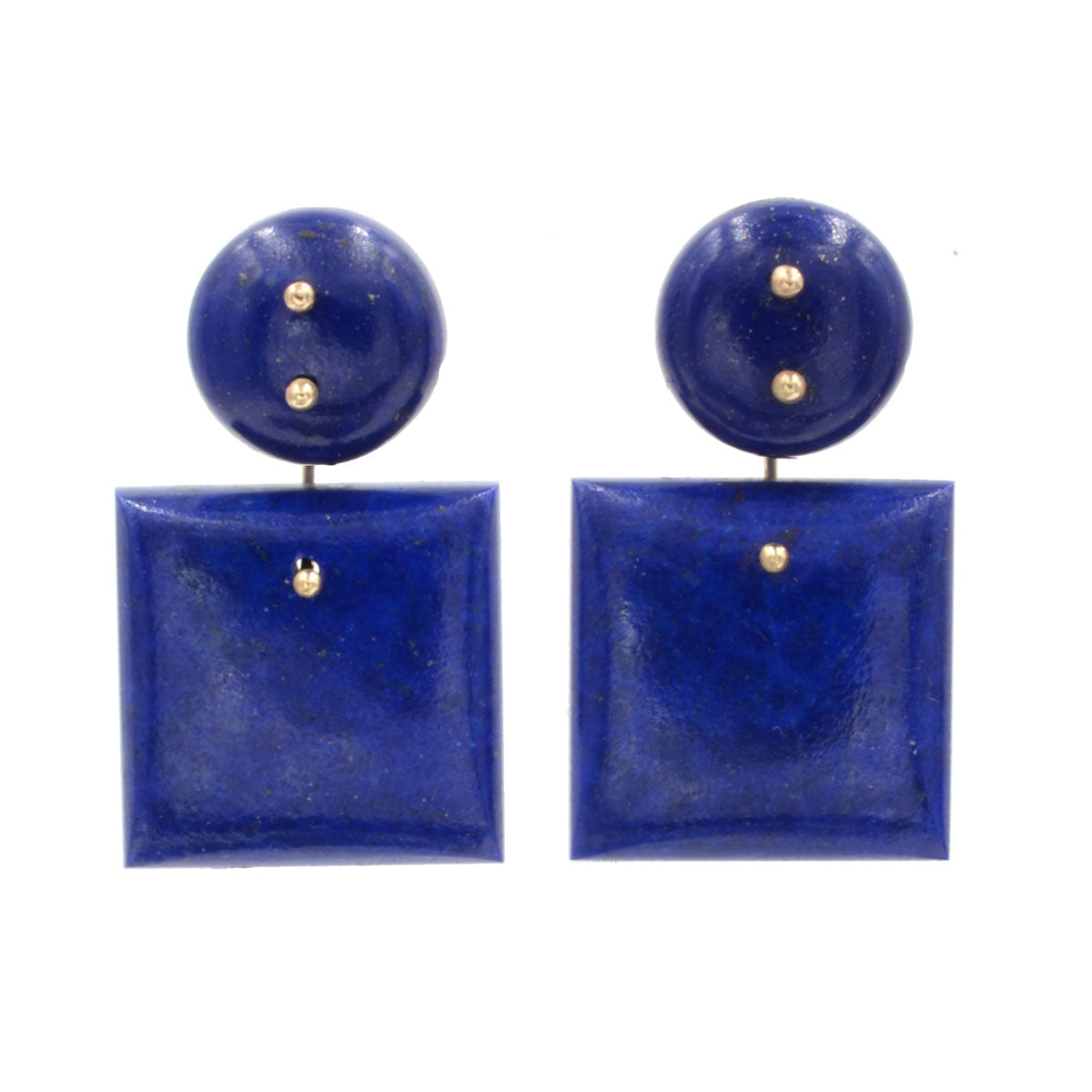 Mobile Earrings Lapis Double