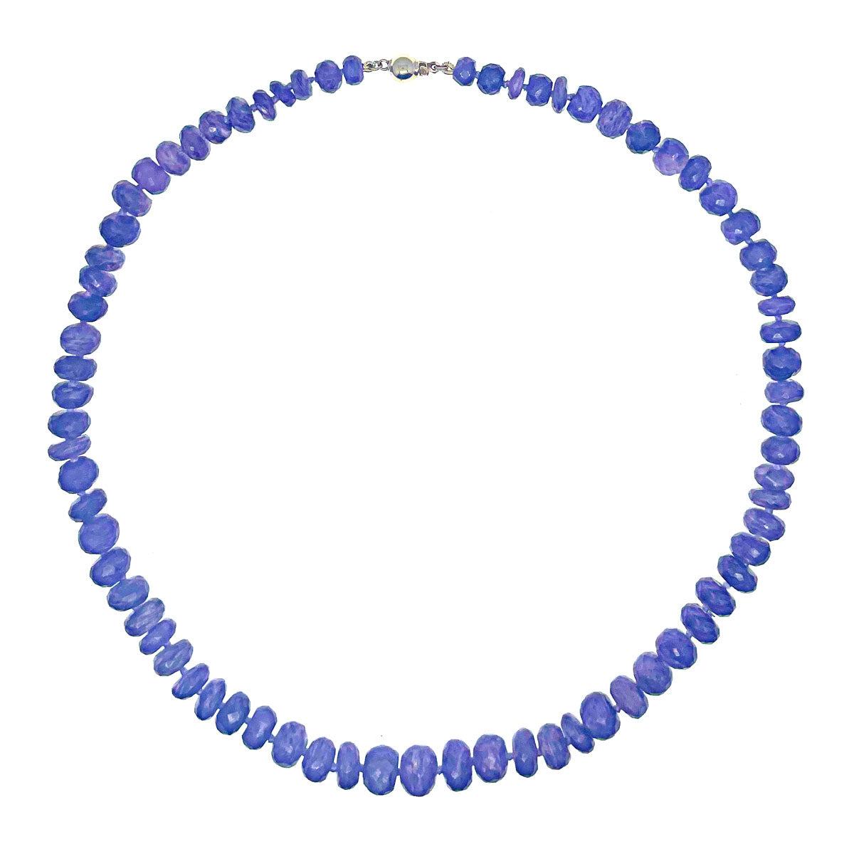 Beaded Faceted Charoite Necklace