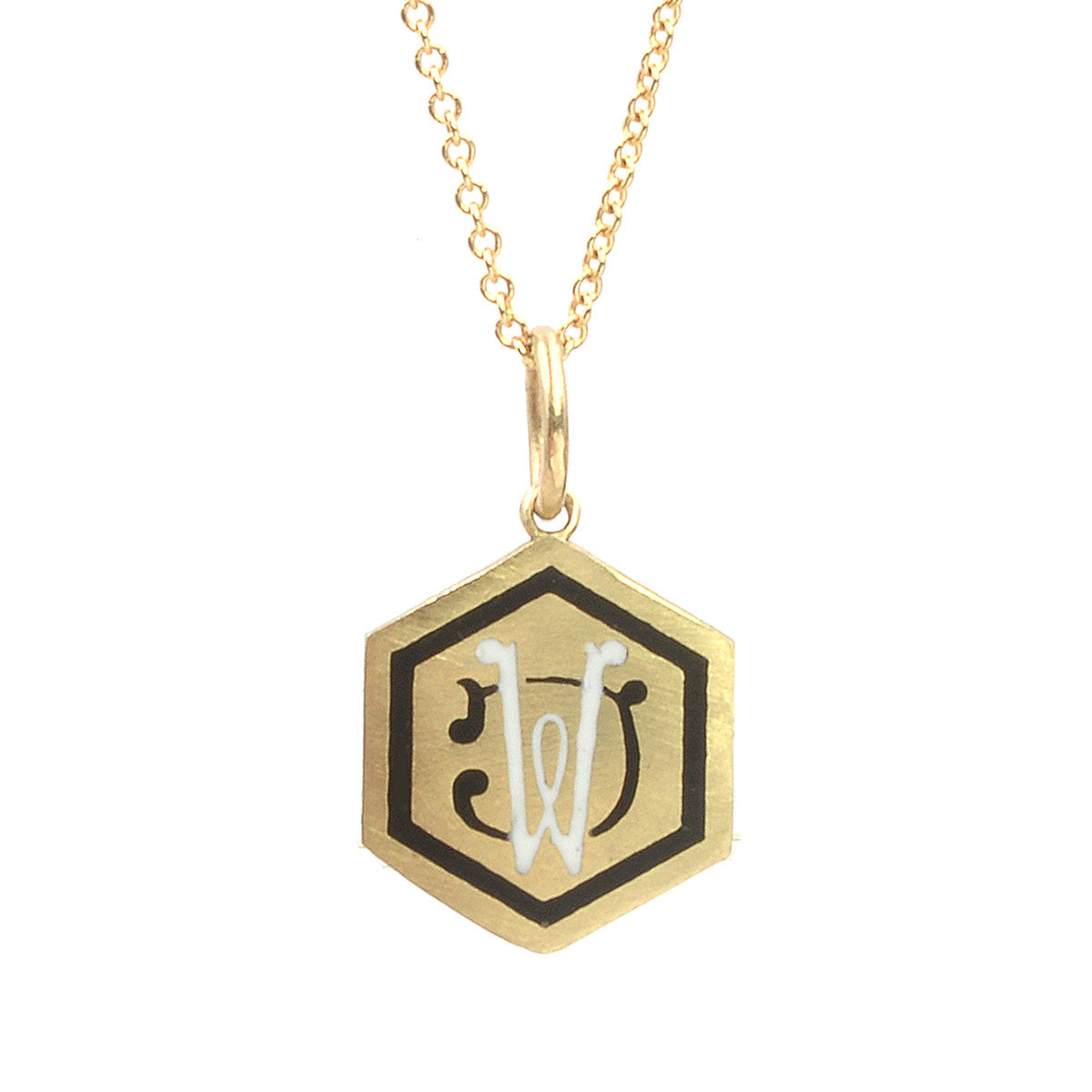 Custom Enamel Intertwined Initials Necklace