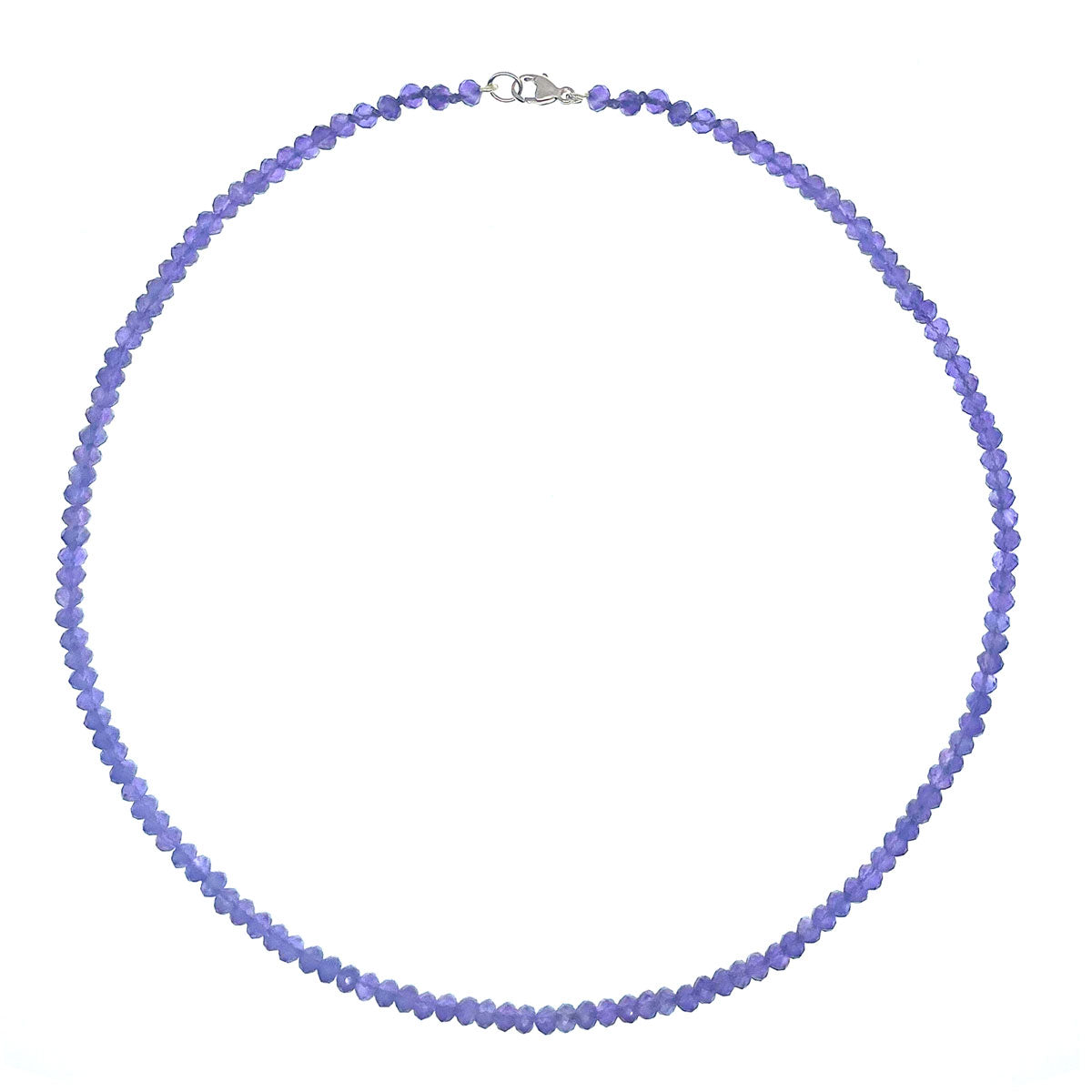 Beaded Mini Amethyst Necklace - Faceted