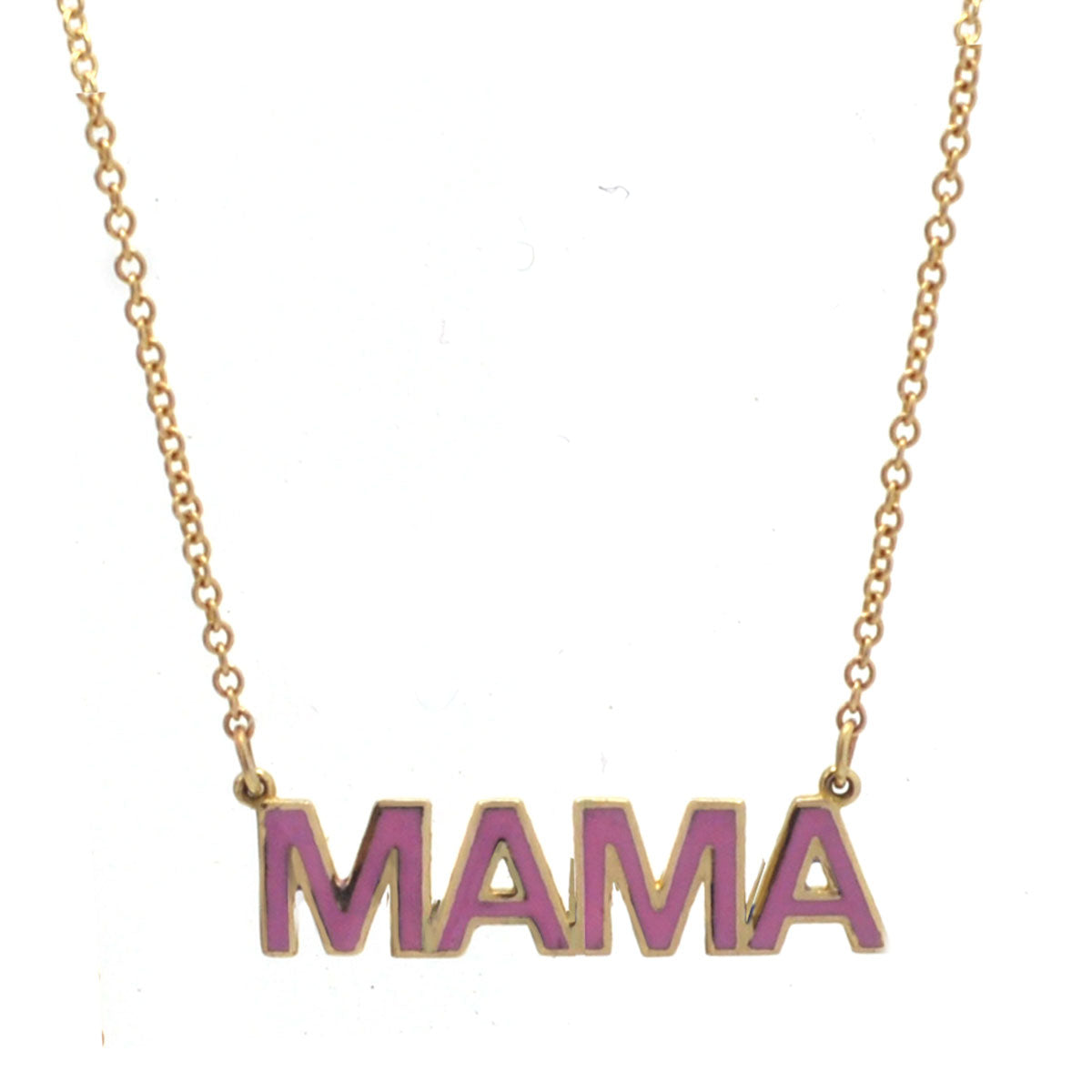 Enamel MAMA Nameplate Necklace