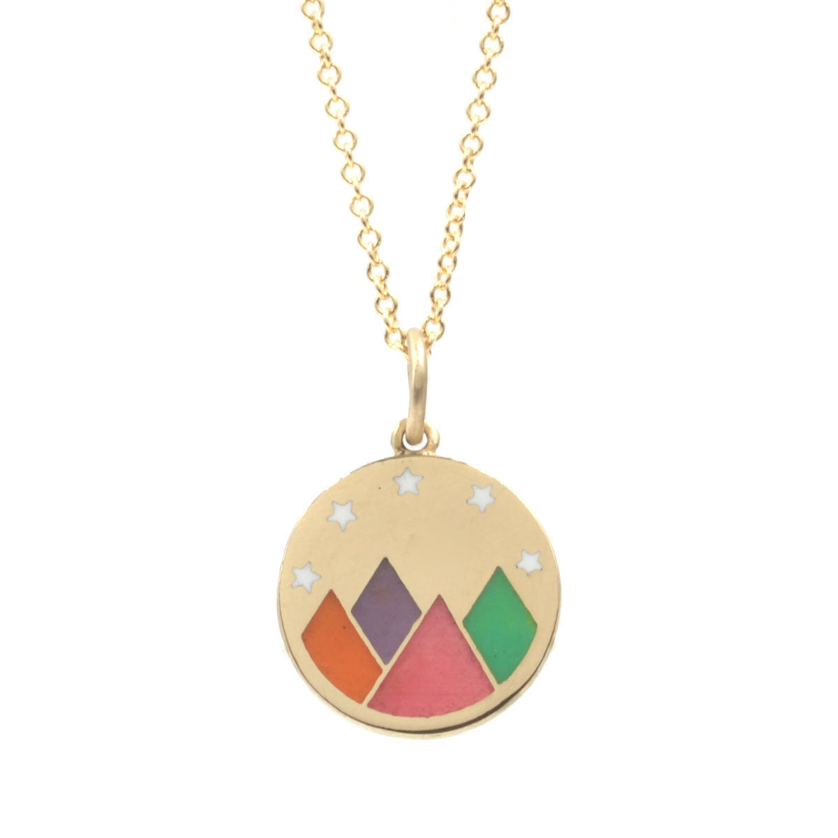 Rainbow Enamel Mountain Vista Necklace