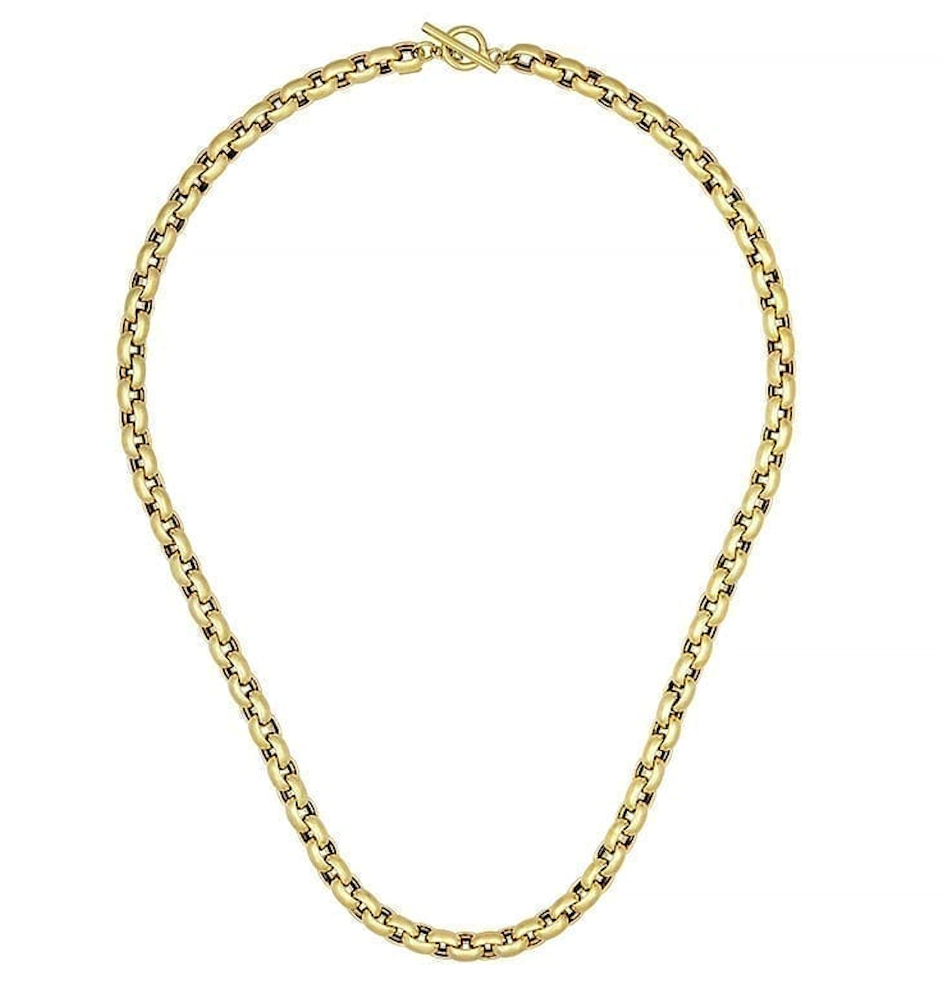 Puffy 14k Gold Link Necklace