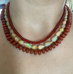 Teardrop Ethiopian Opal Necklace