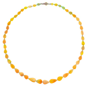 Teardrop Ethiopian Opal Necklace